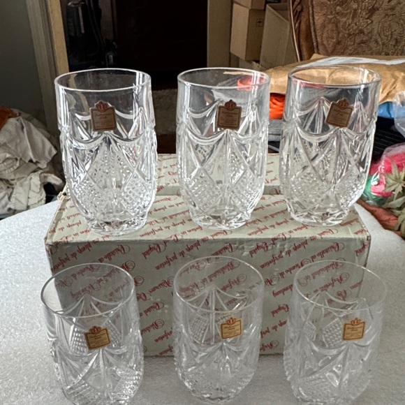 Hochwertiges Bleikistall Other - Vintage Hochwertiges Bleikristall Crystal Clear Glass Set made in Germany
